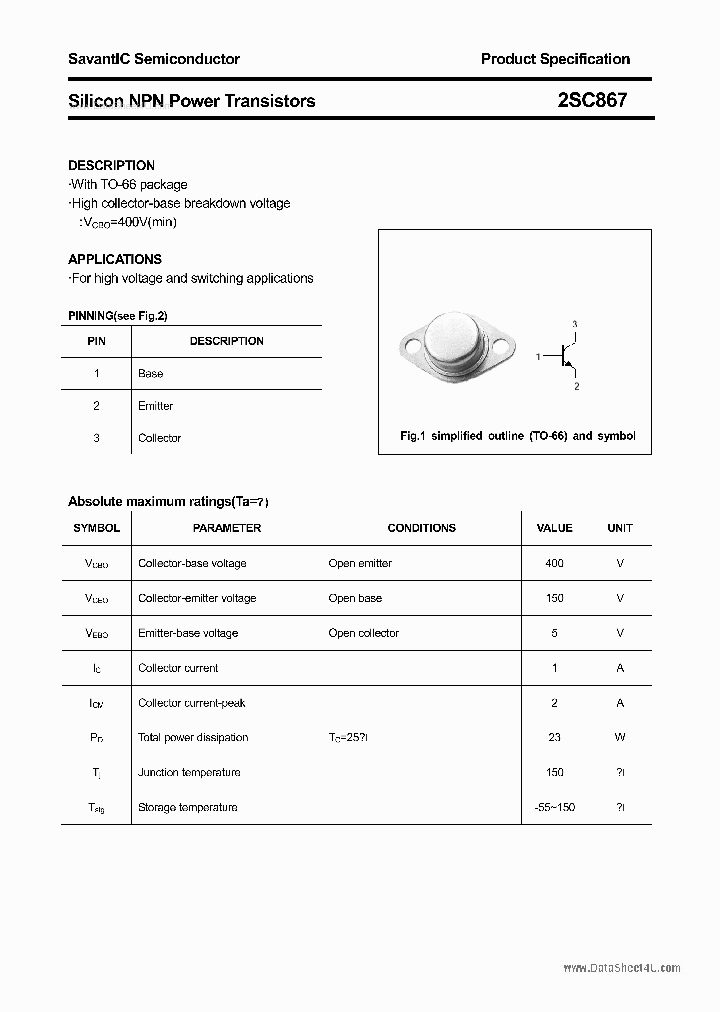 2SC867_43872.PDF Datasheet