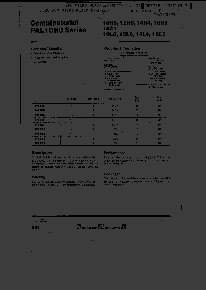 PAL12L6_44476.PDF Datasheet