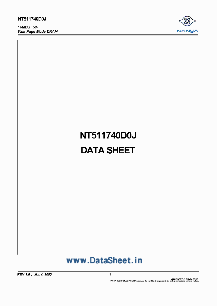 NT511740D0J_44847.PDF Datasheet
