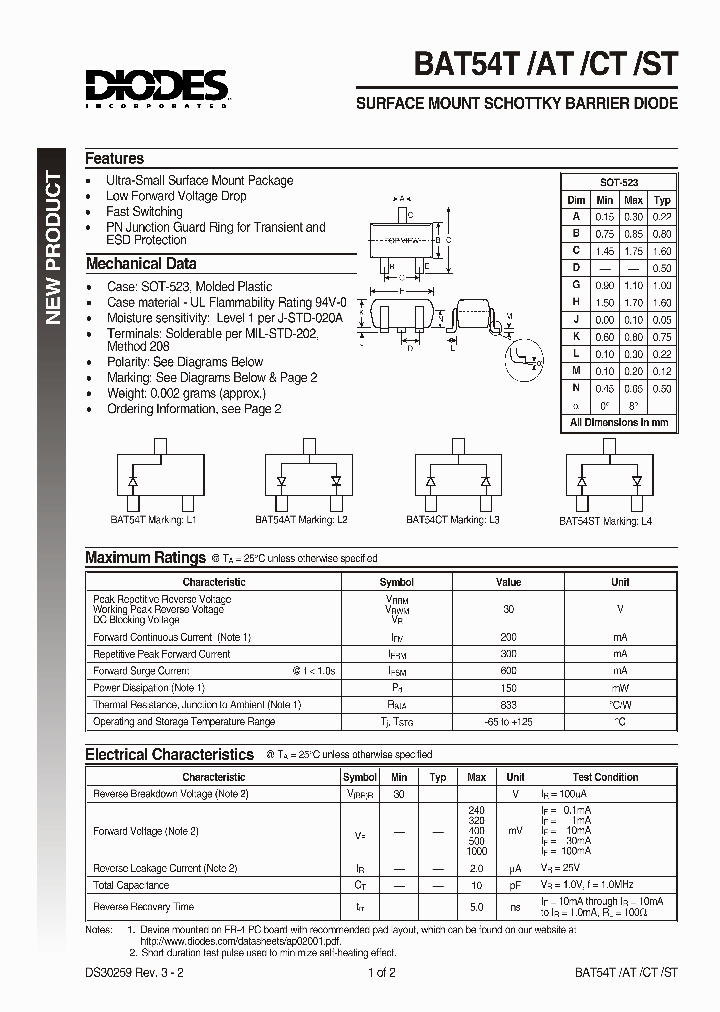 BAT54CT-7_88680.PDF Datasheet