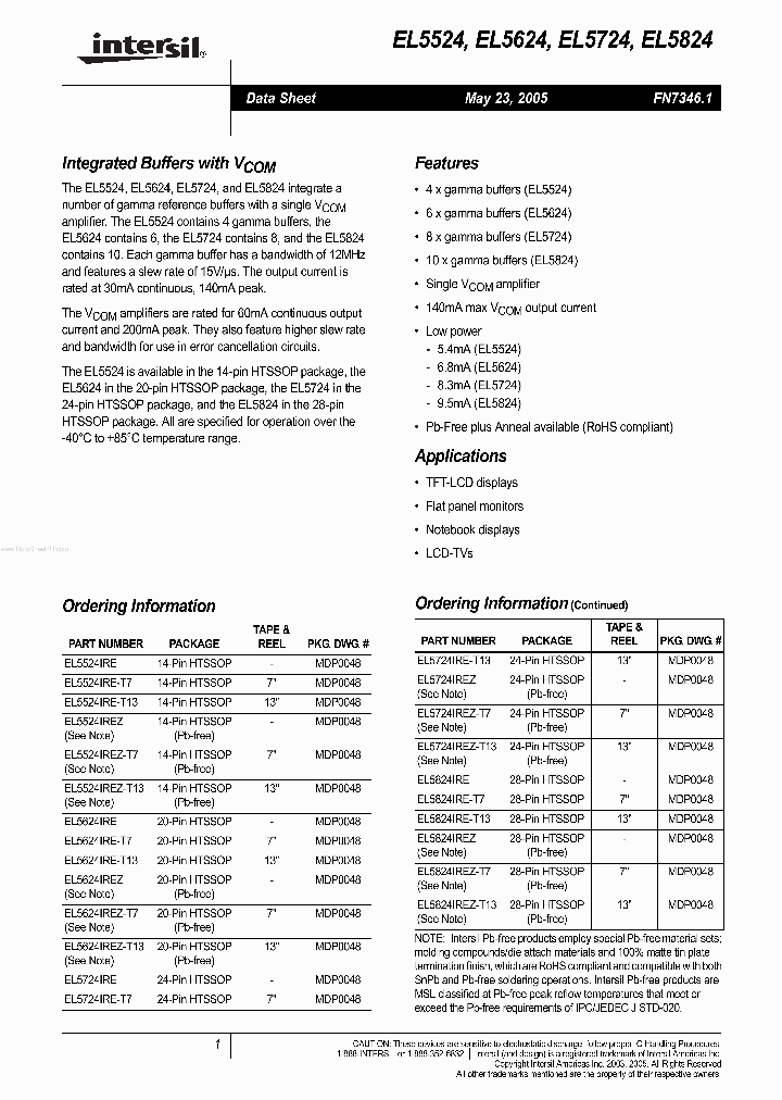 EL5724_89993.PDF Datasheet