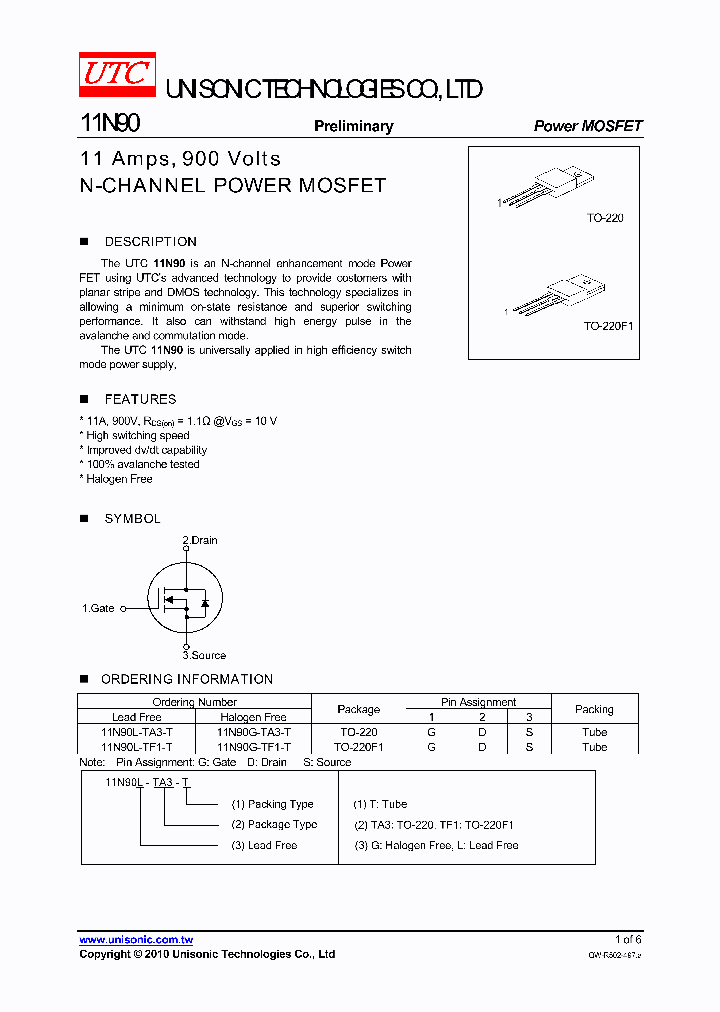 11N90_97150.PDF Datasheet Download --- IC-ON-LINE
