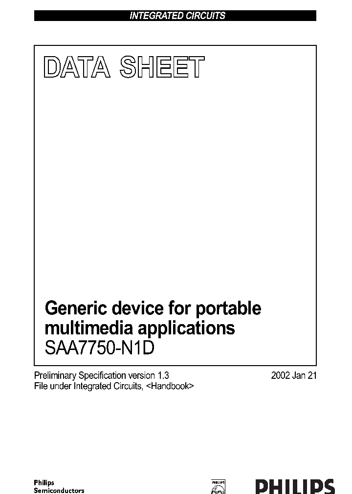 SAA7750-N1D_101759.PDF Datasheet