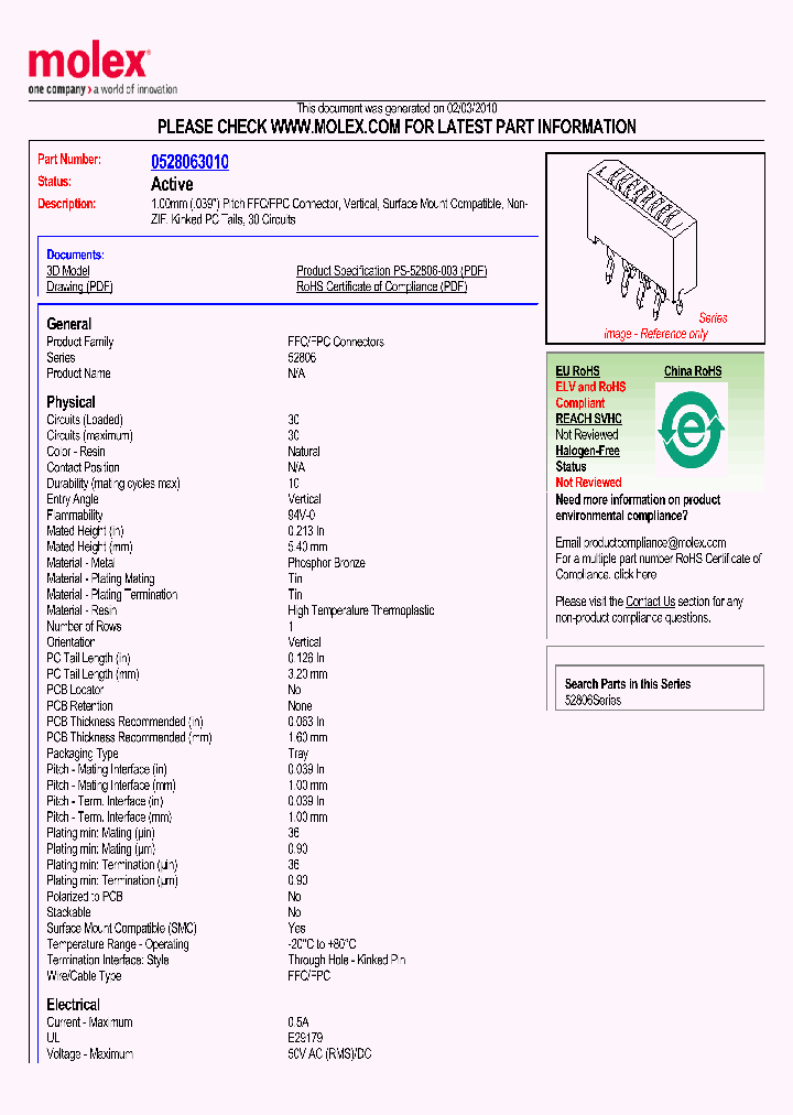 52806-3010_100901.PDF Datasheet
