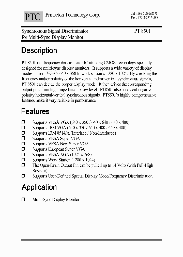 PT8501_116045.PDF Datasheet