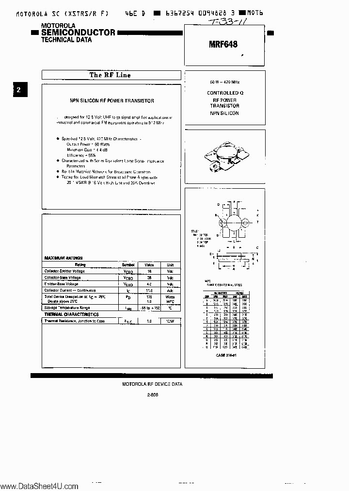 MRF648_133554.PDF Datasheet