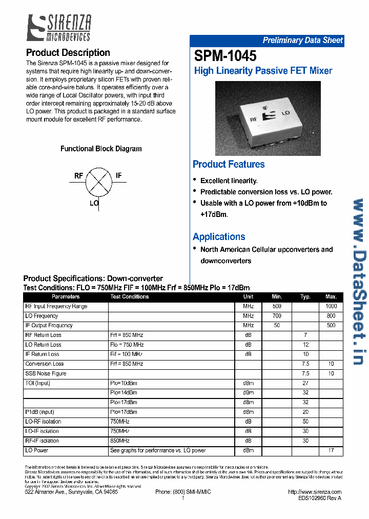 SPM-1045_134099.PDF Datasheet