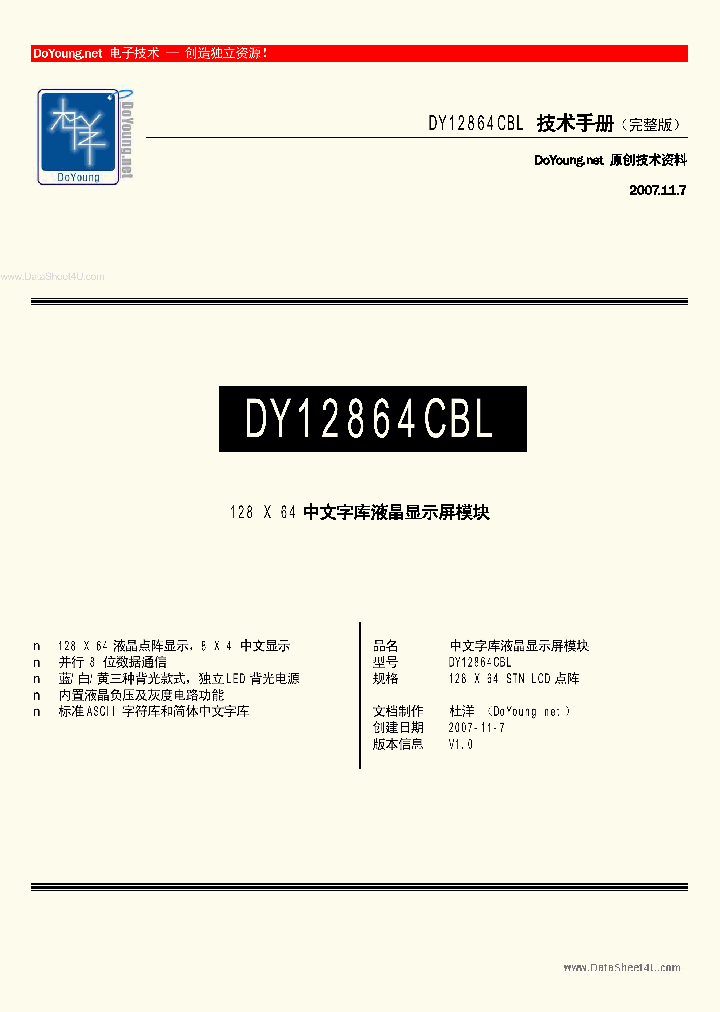 DY12864CBL_145866.PDF Datasheet