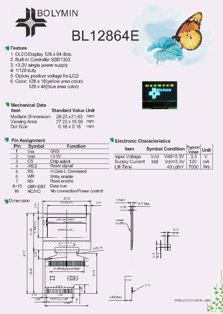 BL12864E_146486.PDF Datasheet Download --- IC-ON-LINE