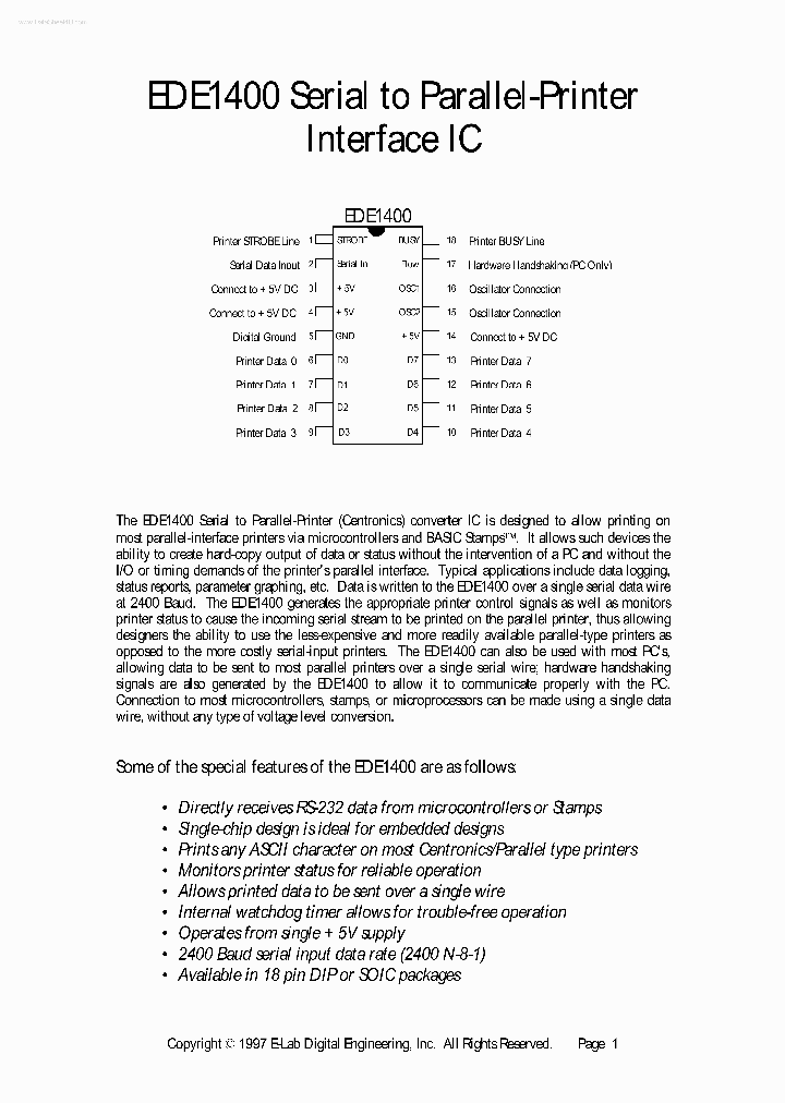 Ede1400 152312 pdf datasheet download ic on line
