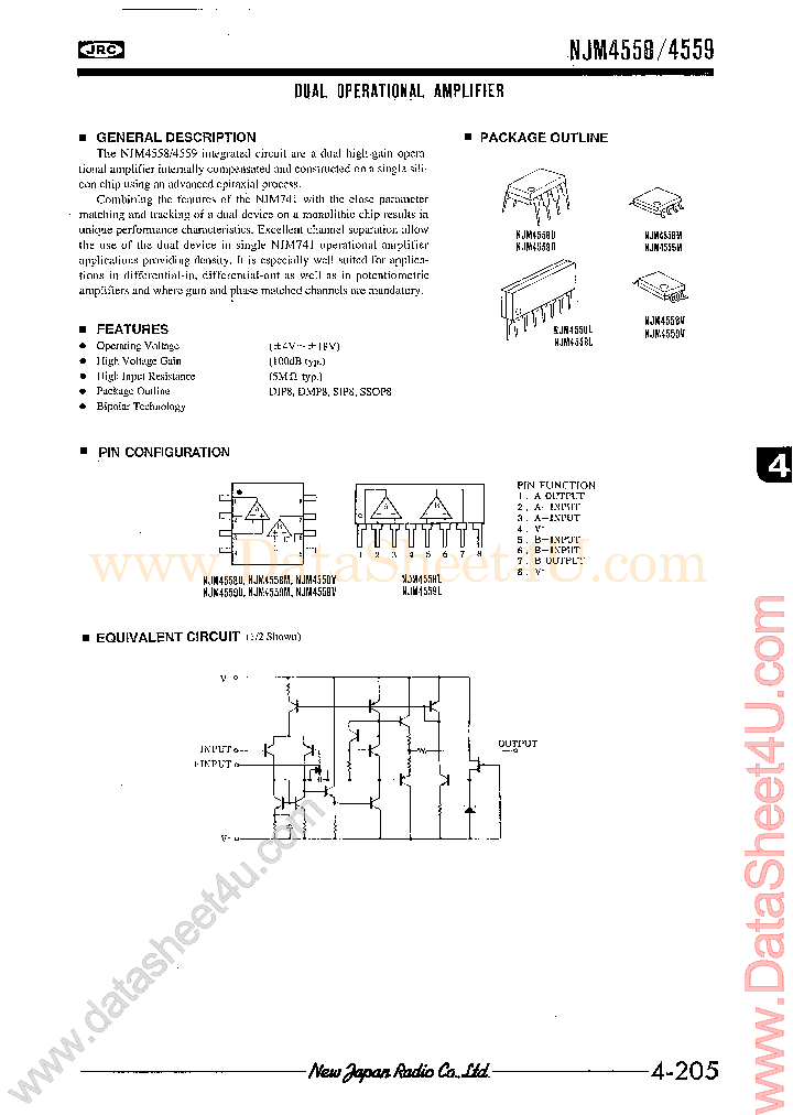 JRC4558_152073.PDF Datasheet