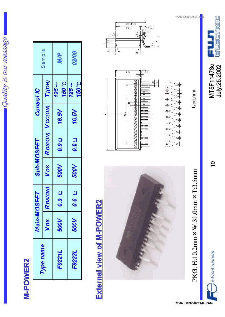 F9221L_154427.PDF Datasheet Download --- IC-ON-LINE