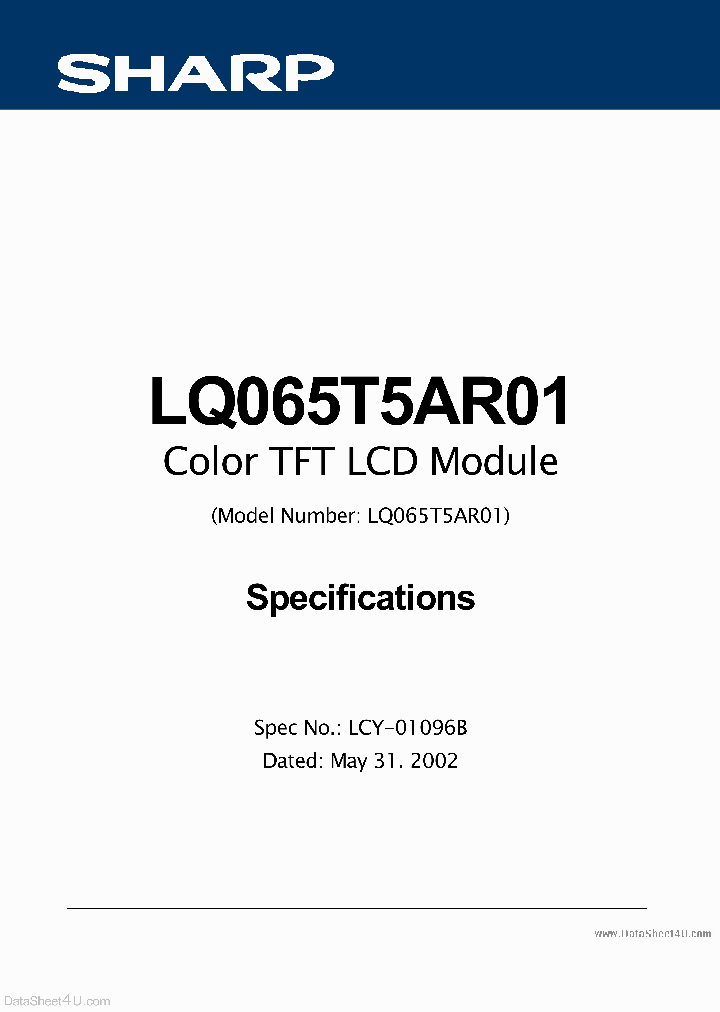 LQ065T5AR01_161150.PDF Datasheet