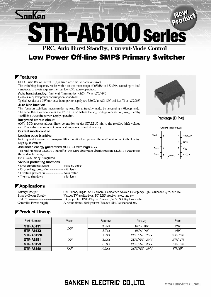 STR-A6131_163327.PDF Datasheet Download --- IC-ON-LINE