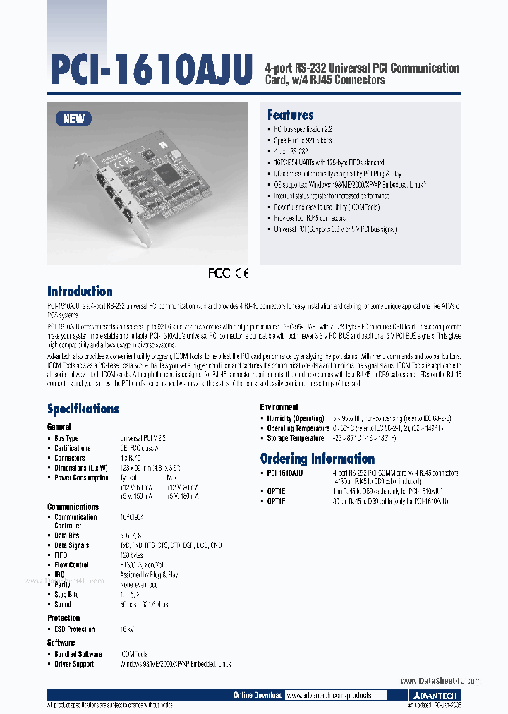 PCI-1610AJU_163715.PDF Datasheet