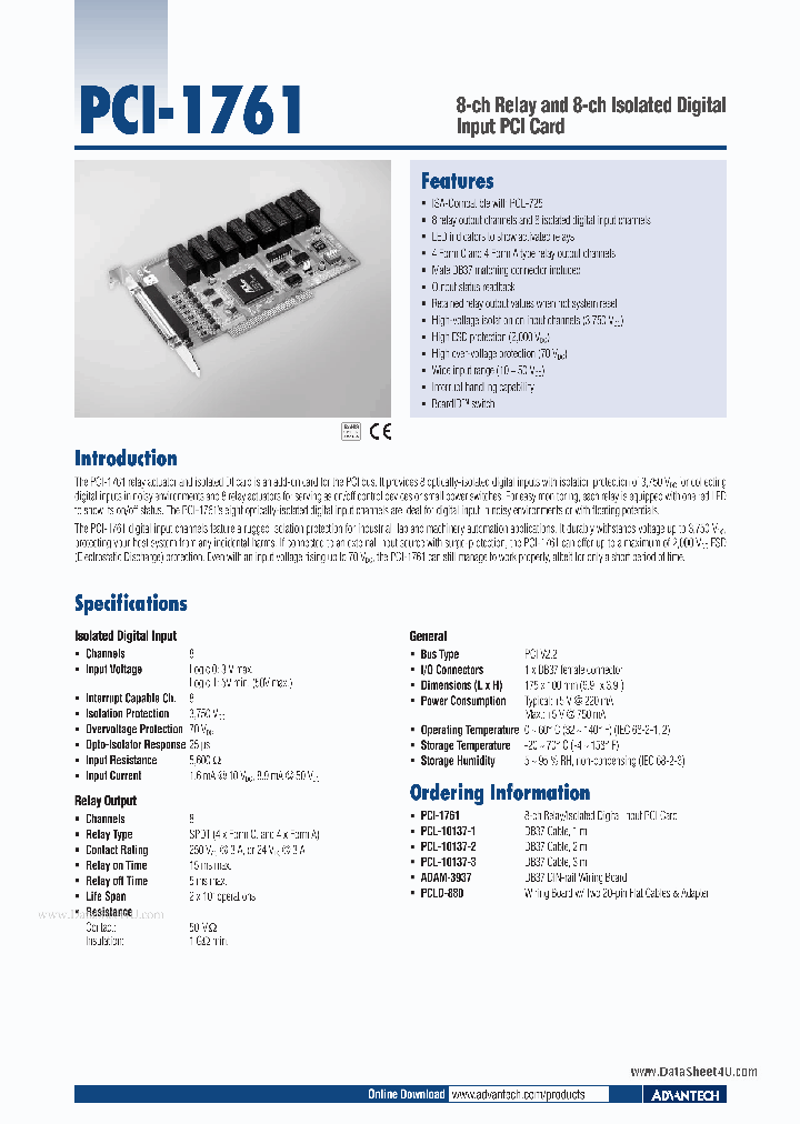 PCI-1761_163730.PDF Datasheet