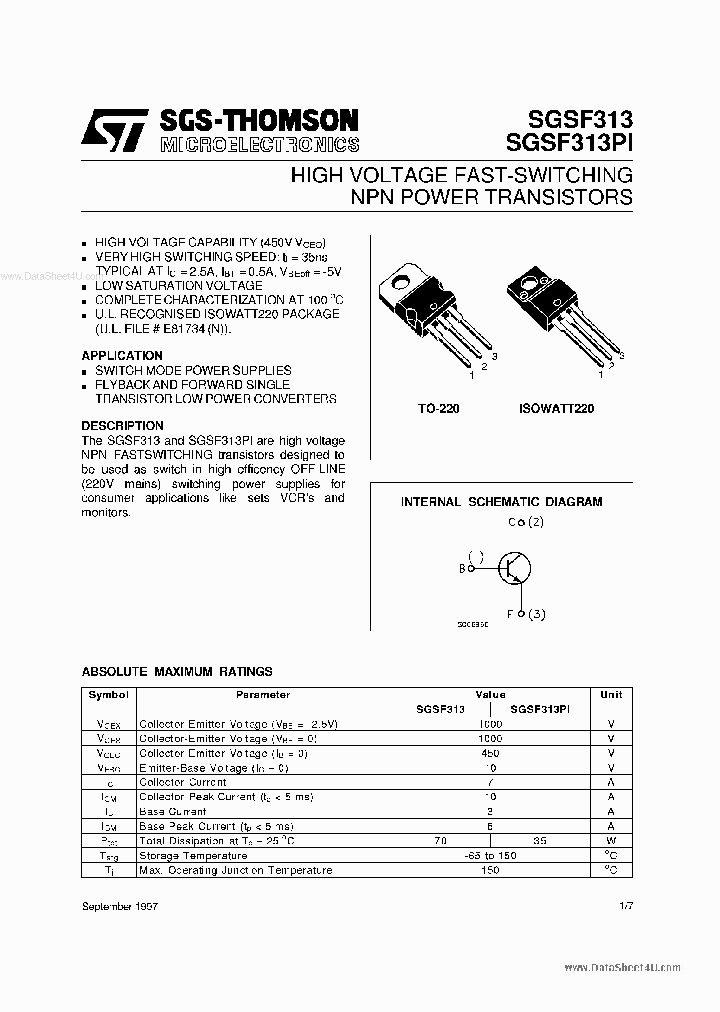 F313PI_164865.PDF Datasheet Download --- IC-ON-LINE
