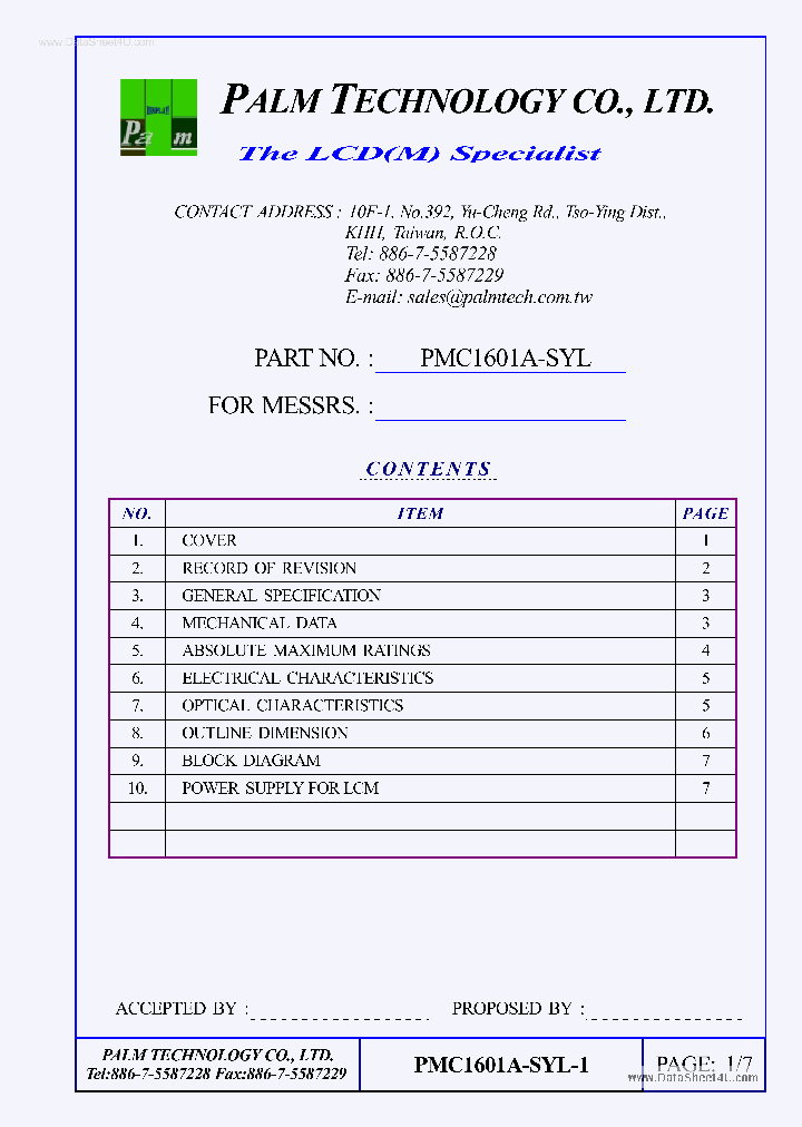 PMC1601A-SYL_165314.PDF Datasheet