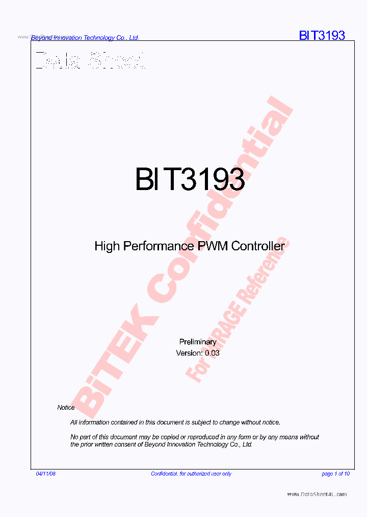 BIT3193_167519.PDF Datasheet