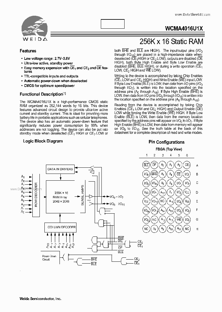 WCMA4016U1X_167689.PDF Datasheet