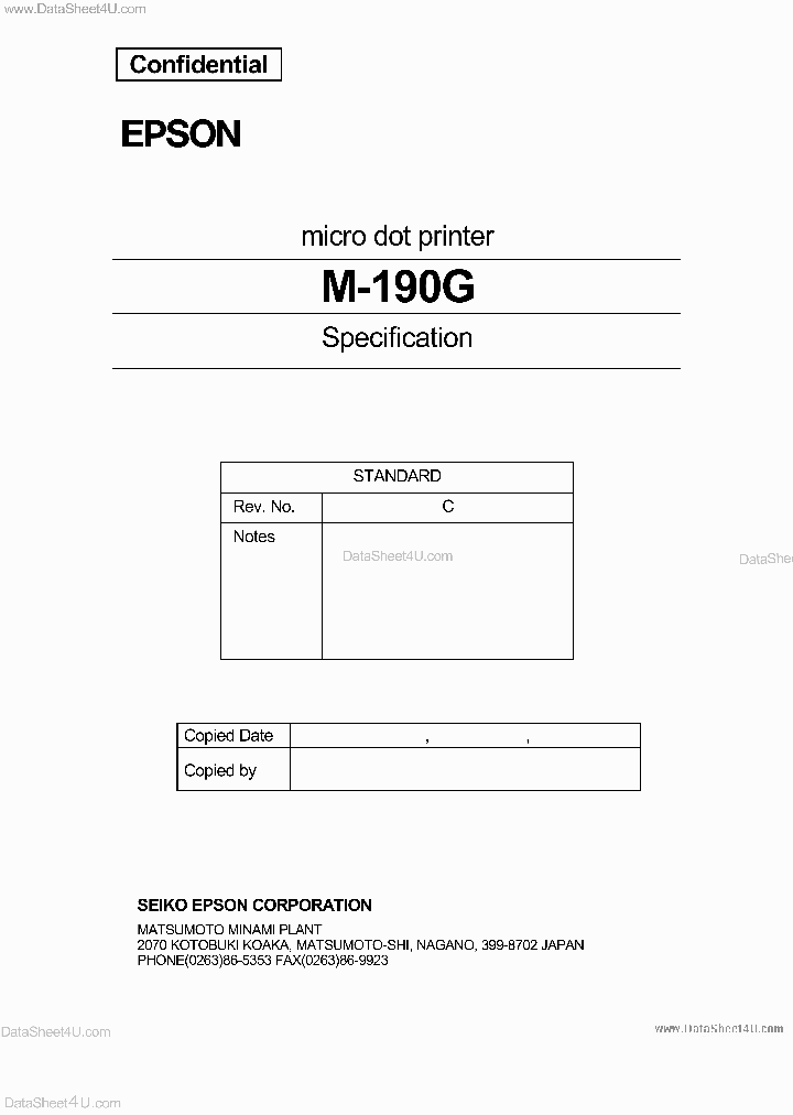 M-190G_169076.PDF Datasheet