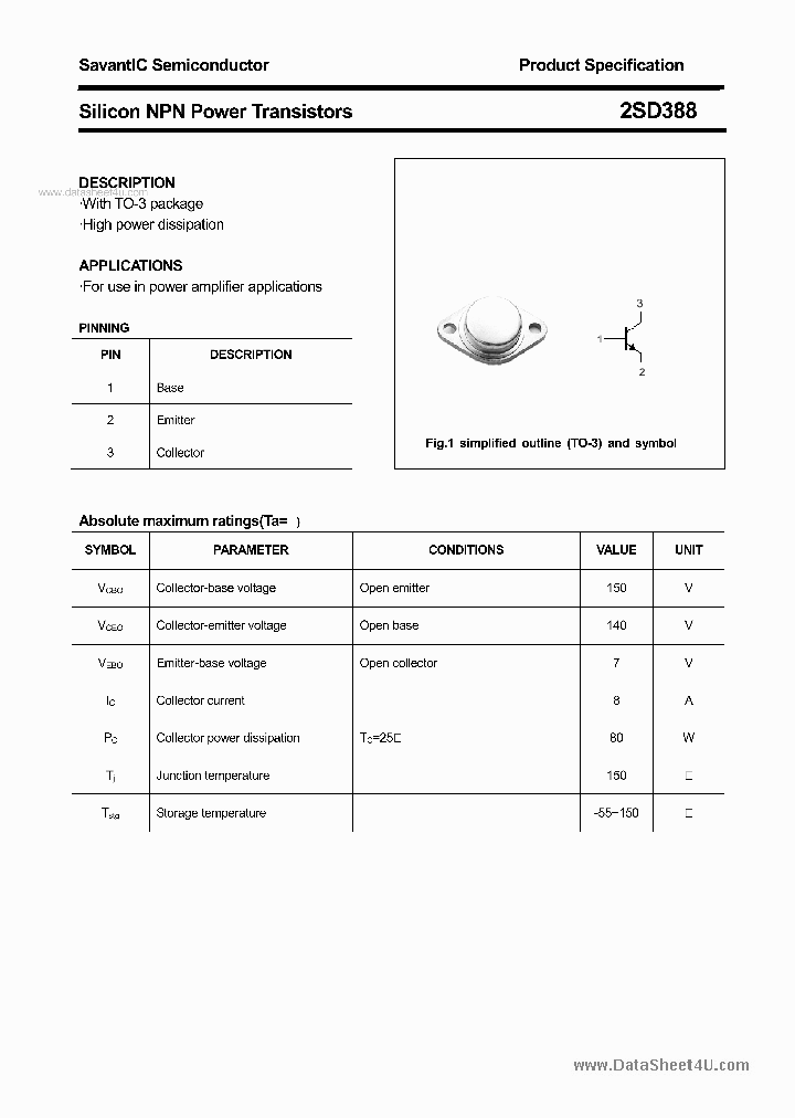2SD388_168717.PDF Datasheet