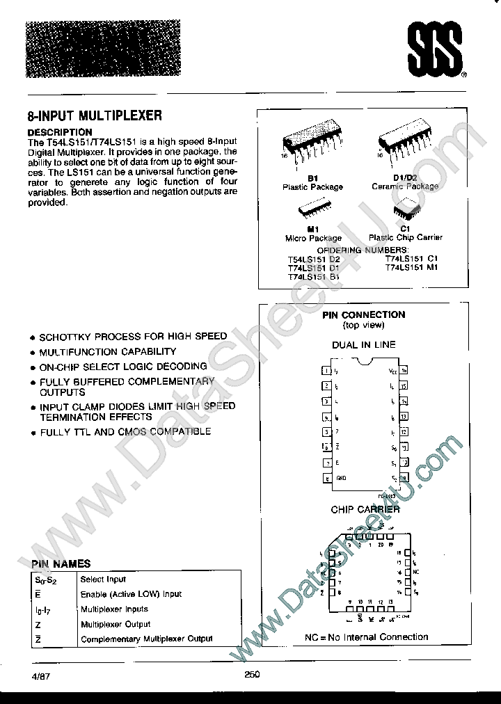 T74LS151_170244.PDF Datasheet