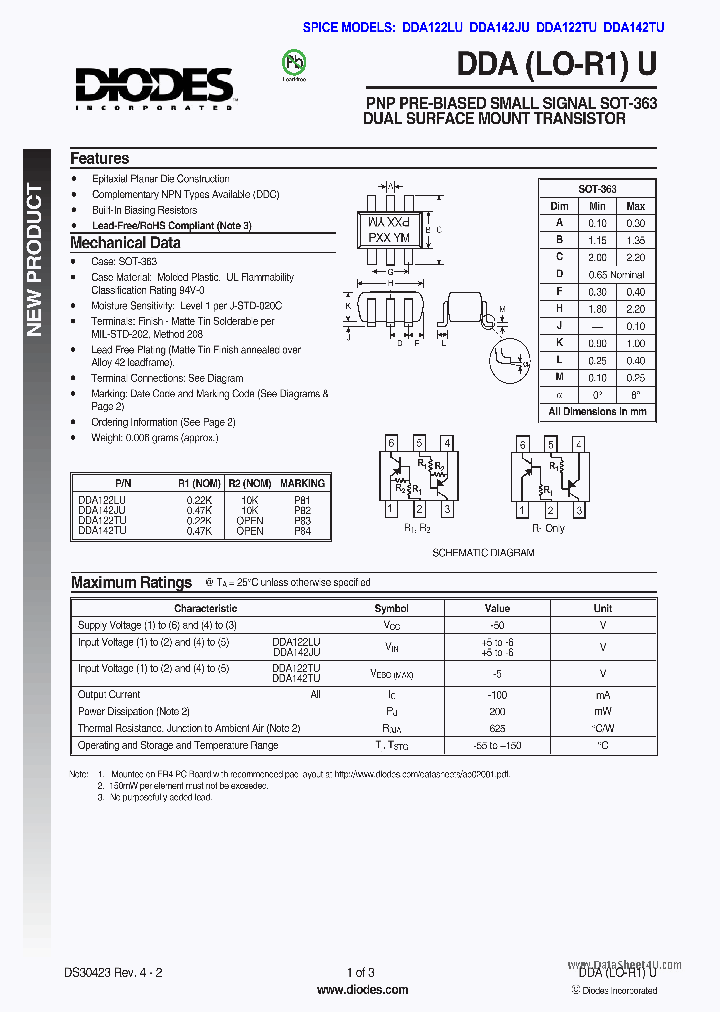 DDA122LU_171601.PDF Datasheet