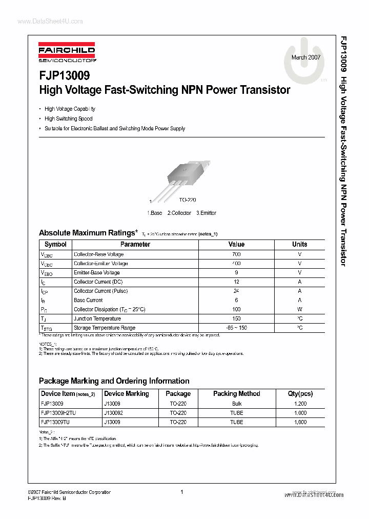 J13009_176770.PDF Datasheet Download --- IC-ON-LINE