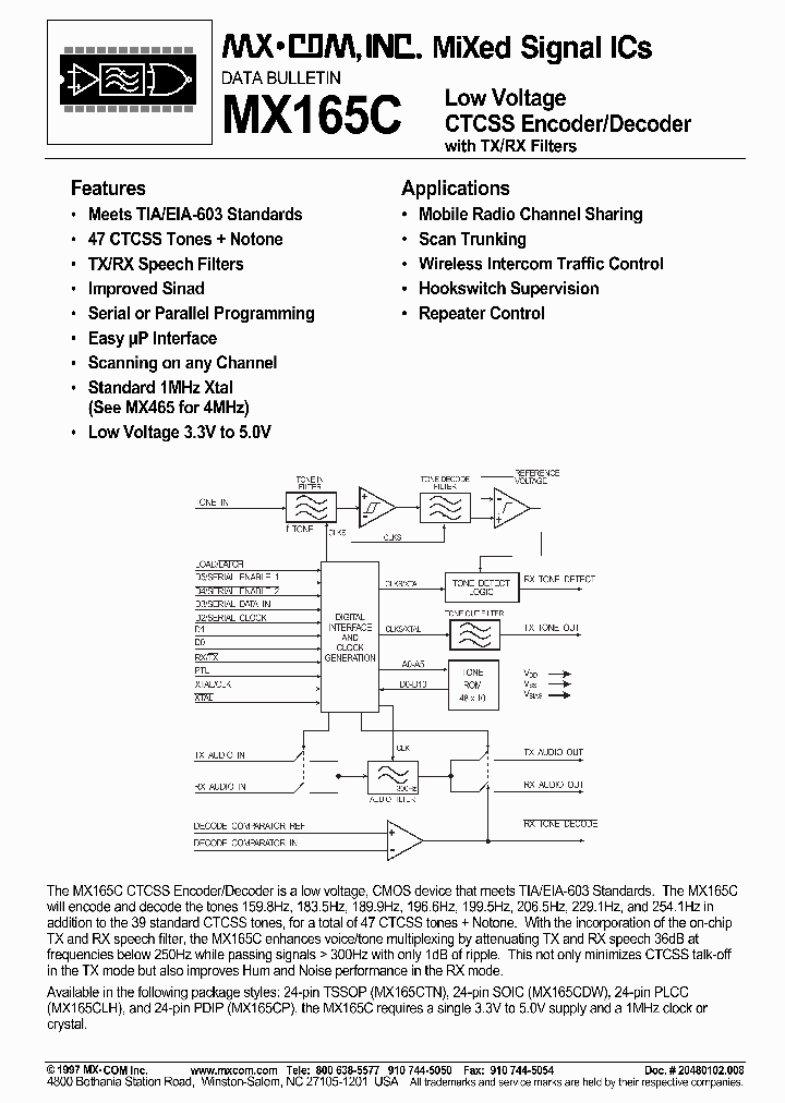 MX165C_213033.PDF Datasheet