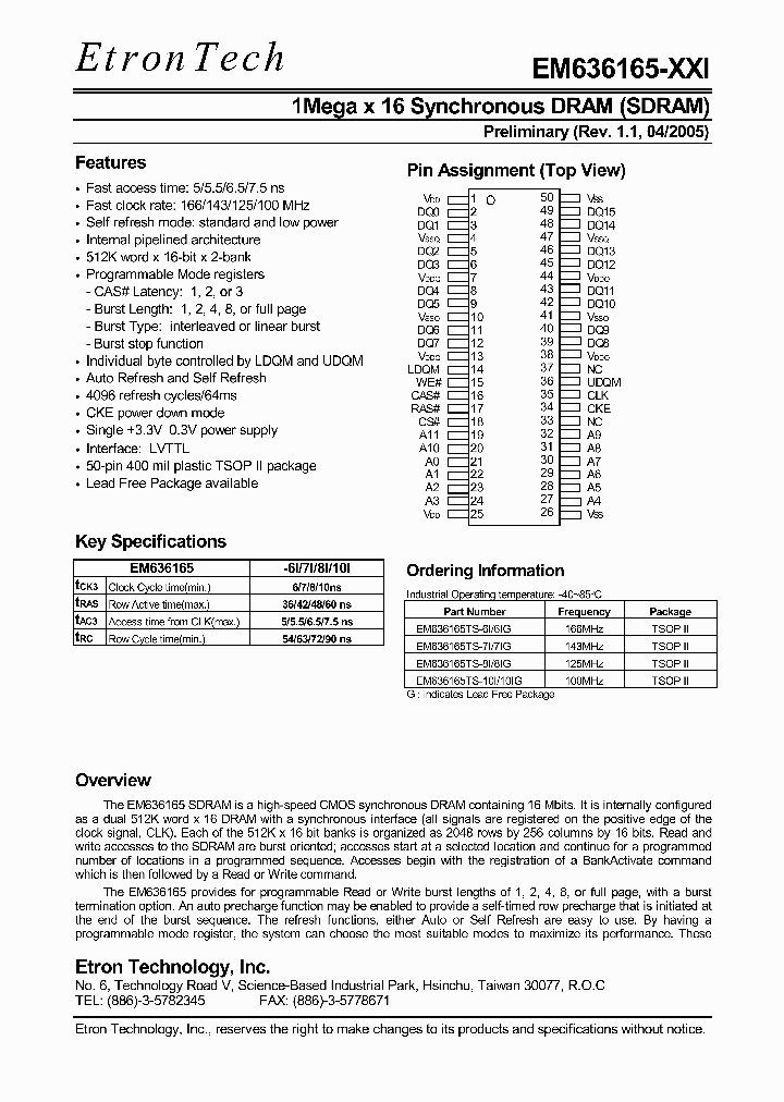 EM636165TS-6I6IG_224831.PDF Datasheet