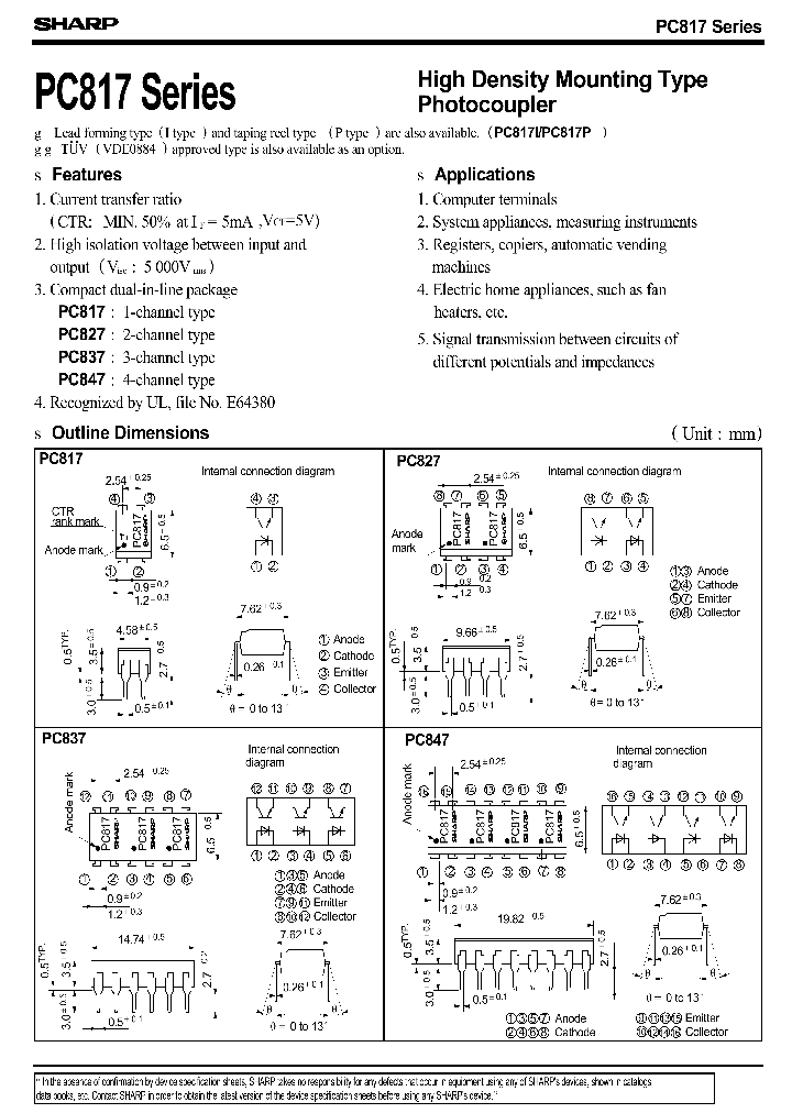 Datasheet SFH 608 Low Current Optocoupler PDF Electrical, 44 OFF