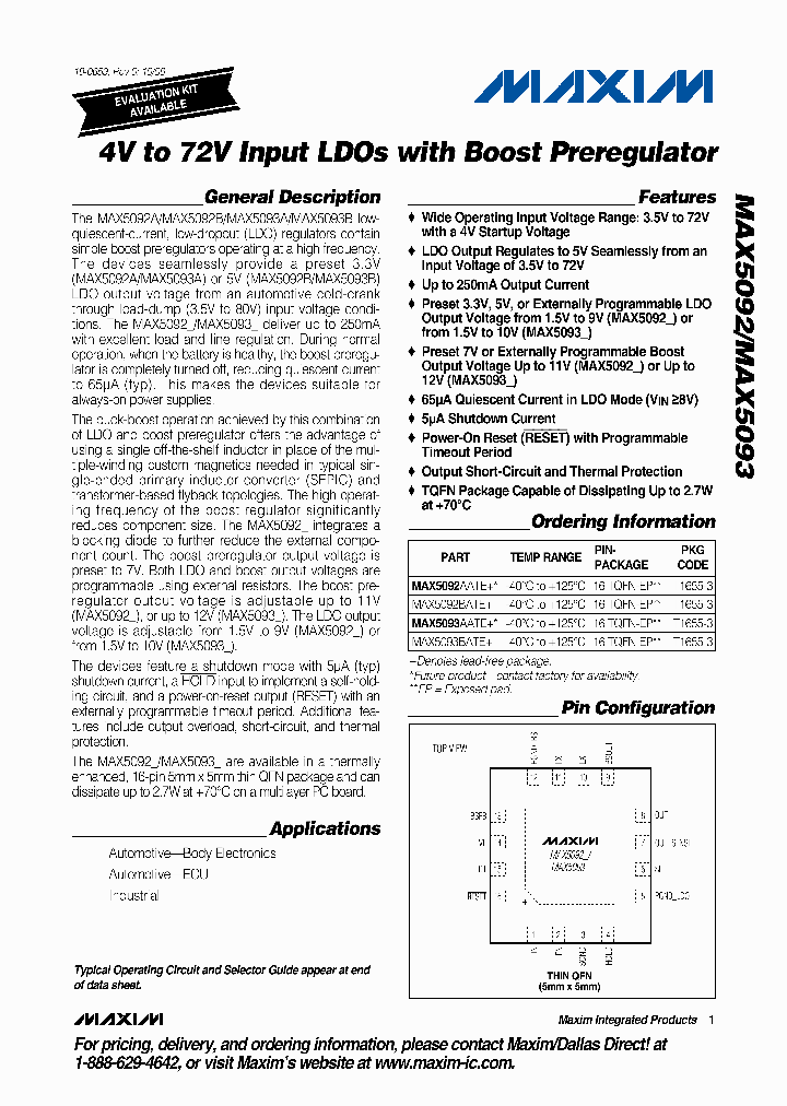 MAX5093AATE_242025.PDF Datasheet