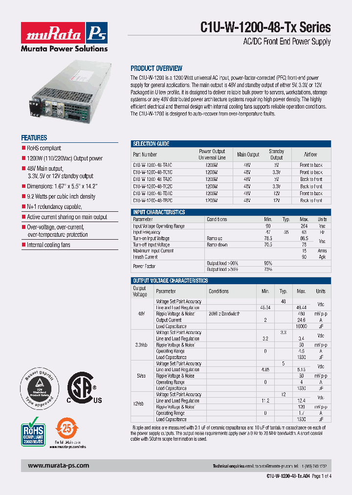 C1U-W-1200-48-TC1C_261993.PDF Datasheet