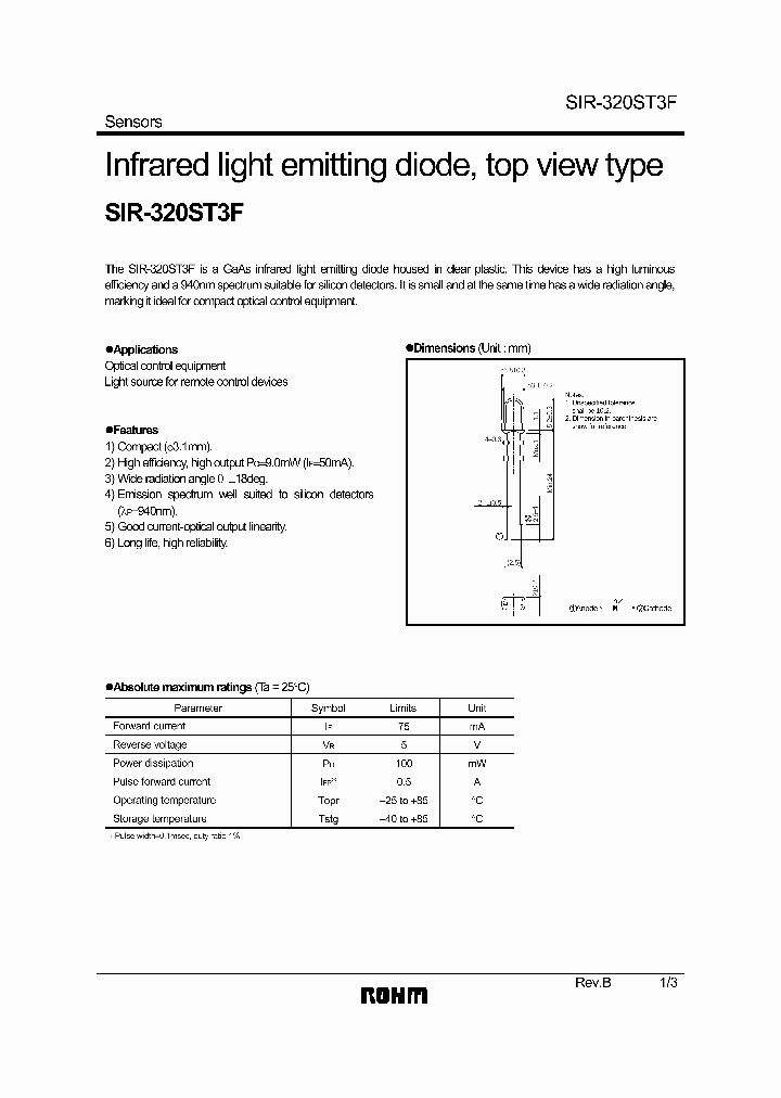SIR-320ST3F1_262144.PDF Datasheet