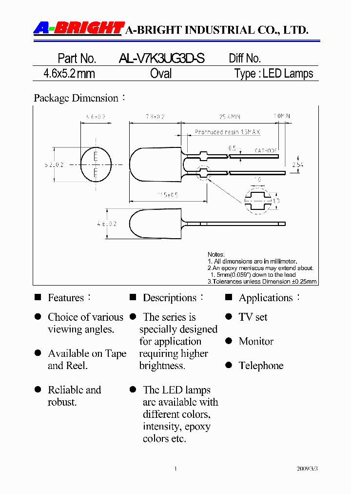 AL-V7K3UG3D-S_265020.PDF Datasheet