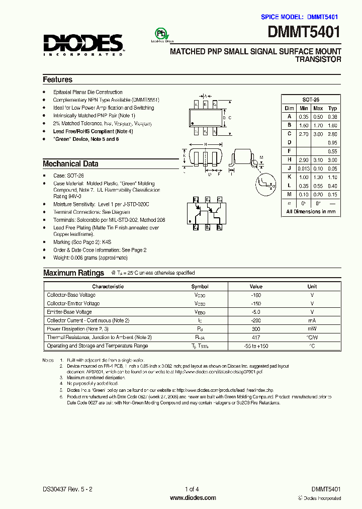 DMMT5401-7-F_278890.PDF Datasheet