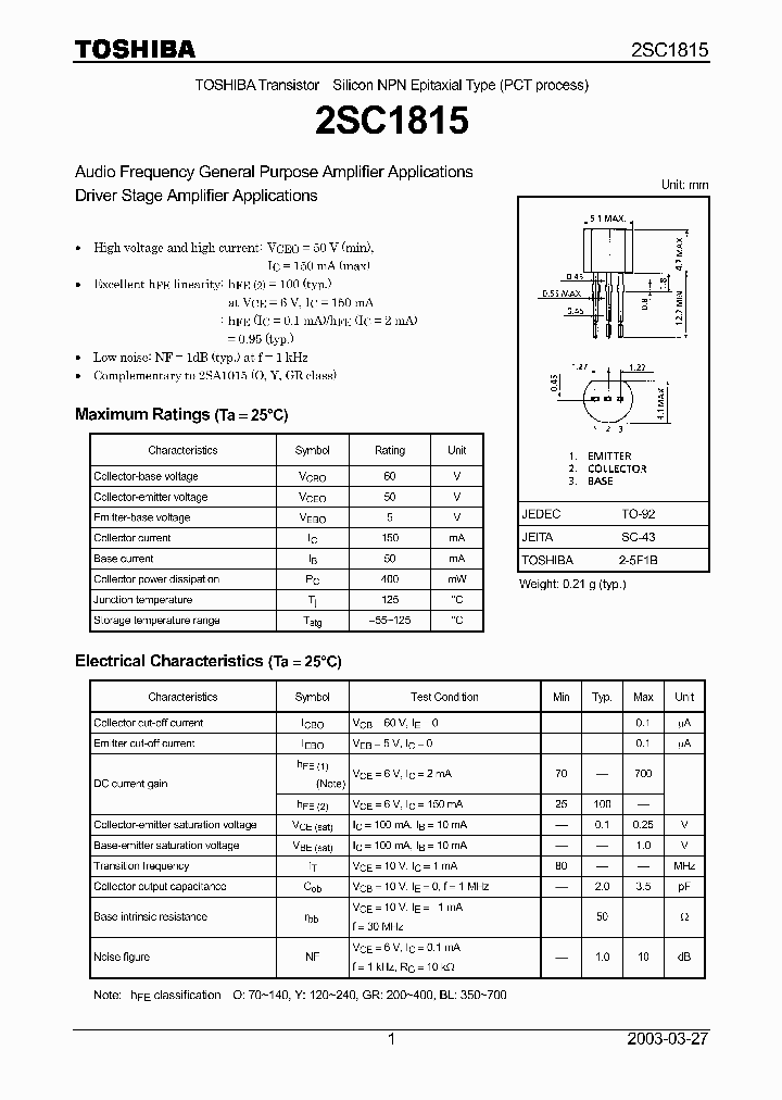 2SC1815_181355.PDF Datasheet Download