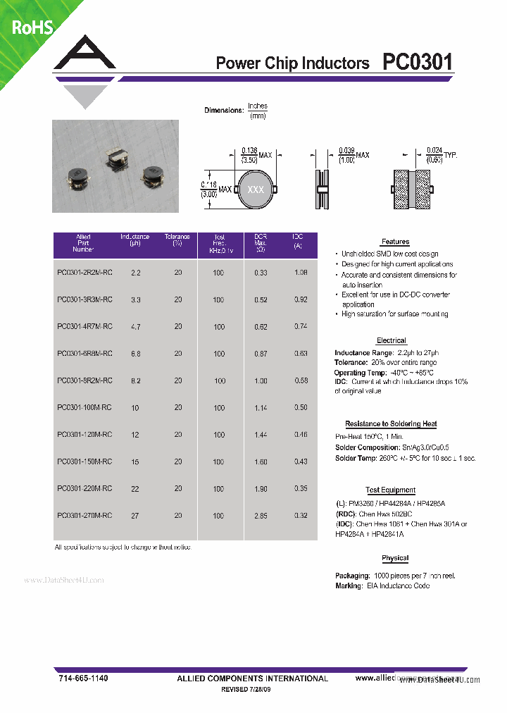 PC0301_184667.PDF Datasheet Download --- IC-ON-LINE