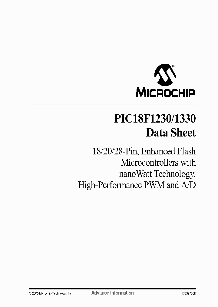 PIC18F1230-EML_381787.PDF Datasheet