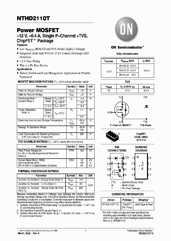NTHD2110T_396565.PDF Datasheet
