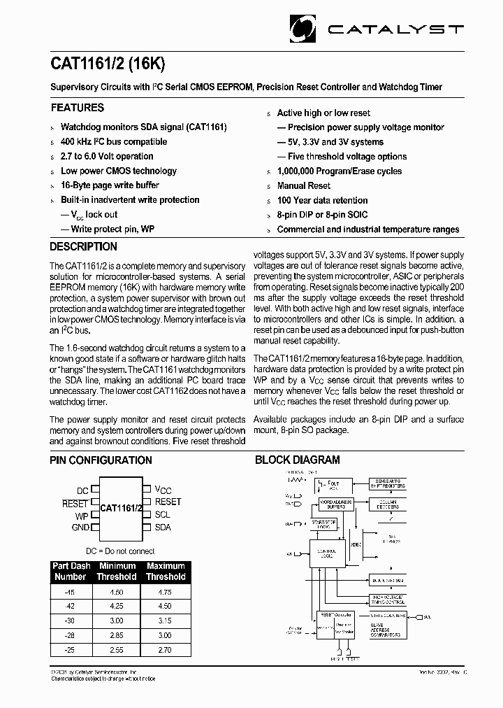CAT1162J-42_326769.PDF Datasheet
