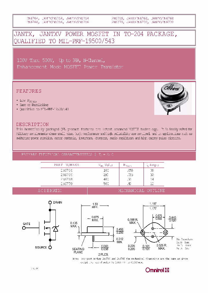 2N6770_327830.PDF Datasheet Download --- IC-ON-LINE