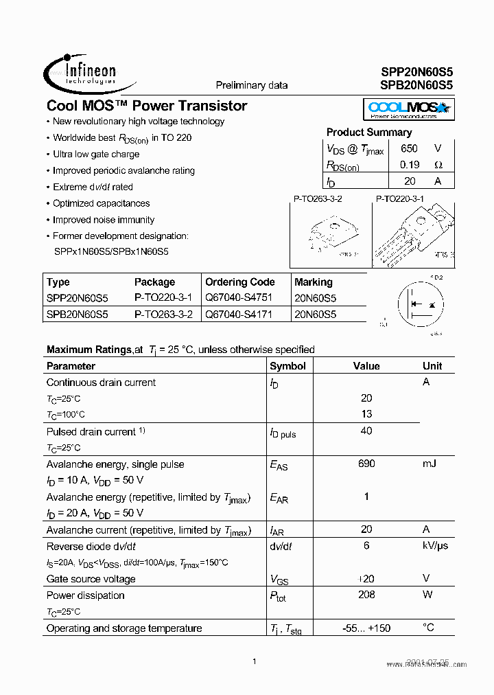 20N60S5_189254.PDF Datasheet Download --- IC-ON-LINE