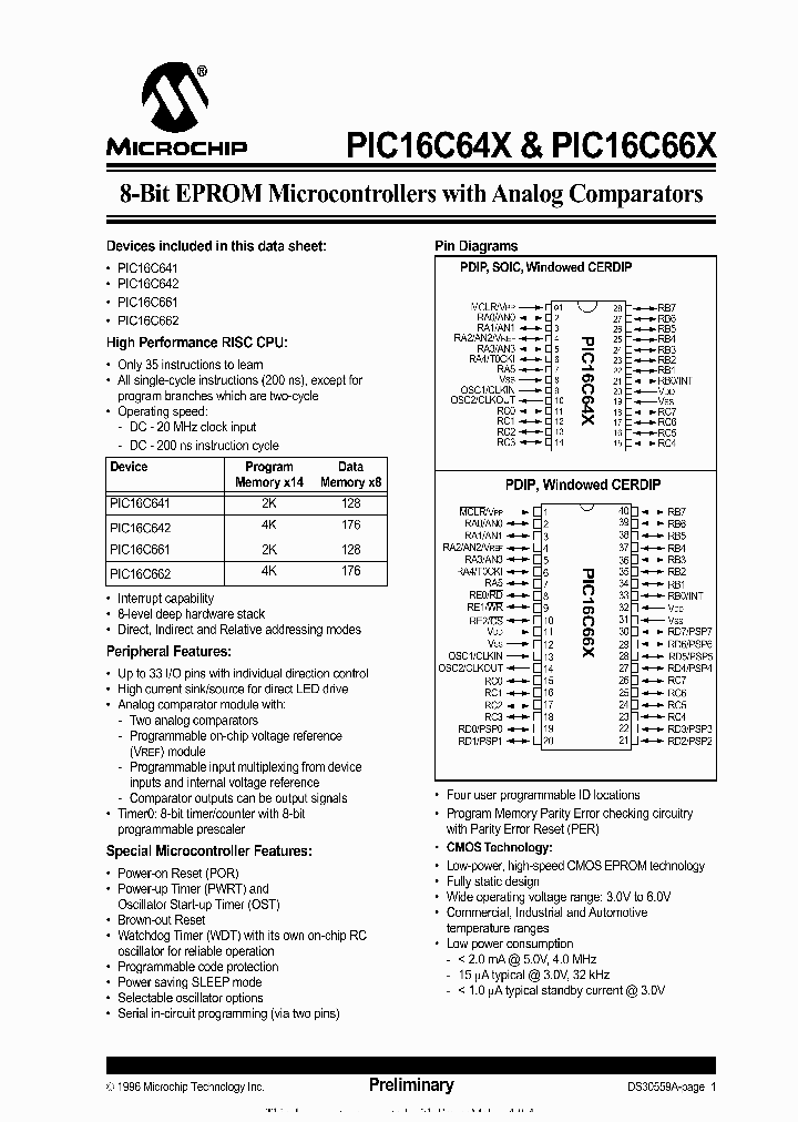 PIC16C642T-04SO_236606.PDF Datasheet