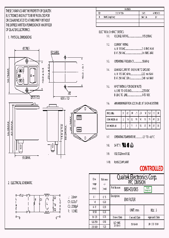 880 03 005 333224 PDF Datasheet Download IC ON LINE