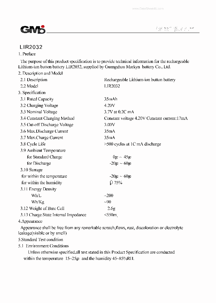 LIR2032_197520.PDF Datasheet