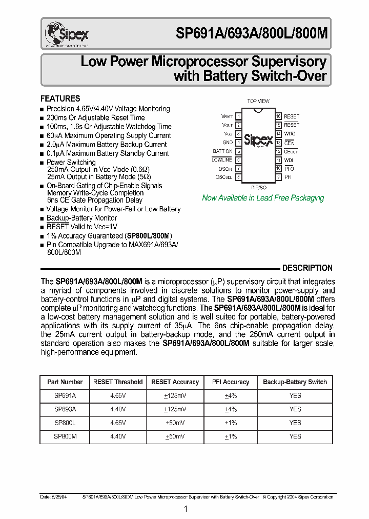 SP800LENTR_416662.PDF Datasheet