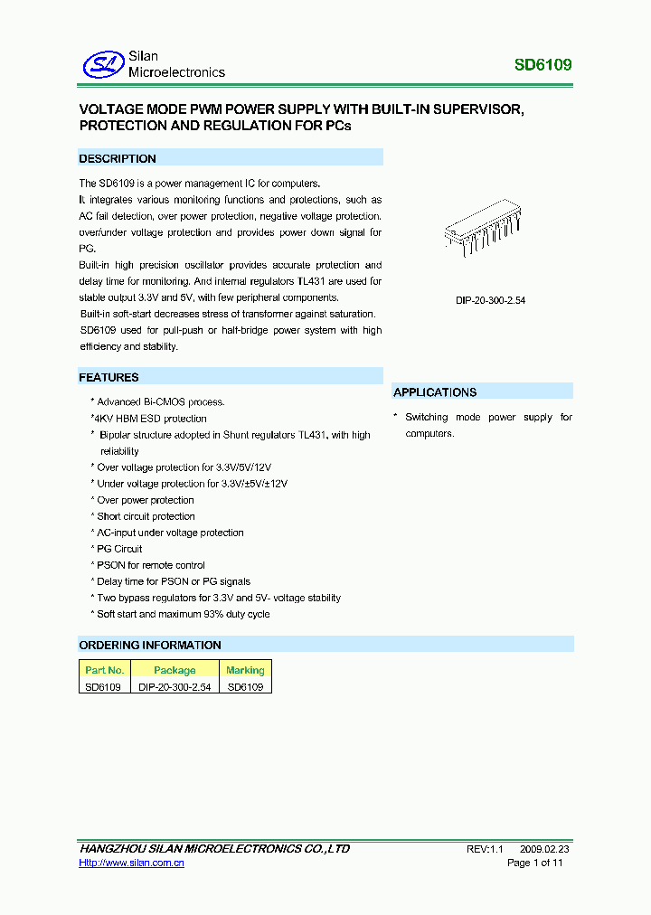 SD6109_515283.PDF Datasheet Download --- IC-ON-LINE