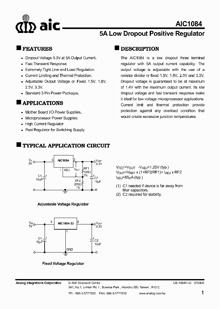 AIC1084_249282.PDF Datasheet
